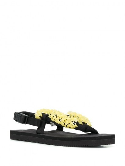 Cecilie Bahnsen floral-embellished sandals / embellished thonged slingback - flipped