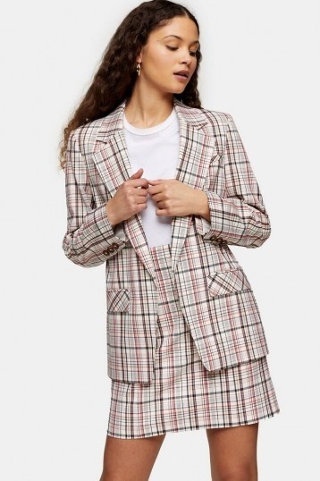 TOPSHOP Check Suit Blazer / checked blazers / skirt & jacket suits - flipped