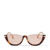 JIMMY CHOO Iona sunglasses | pink-gold mirror lenses | chic cat eye shape eyewear