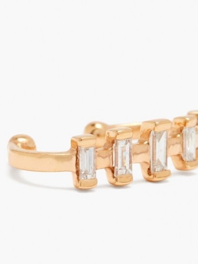 SHAY Diamond Dash 18kt rose gold ear cuff ~ single luxe cuffs ~ diamonds