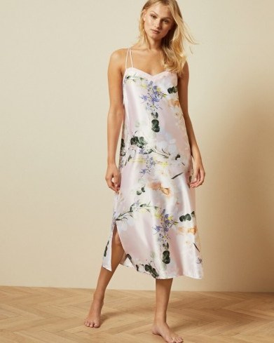 TED BAKER FLAURA Elegant strappy midi nightgown ~ strappy nightgowns ~ slip style nighties - flipped