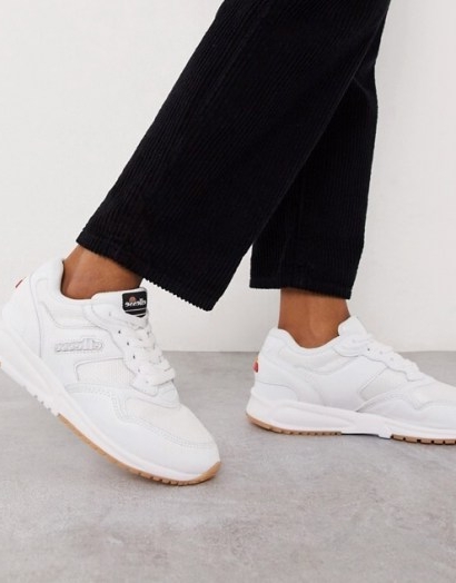 Ellesse NYC trainers in triple white