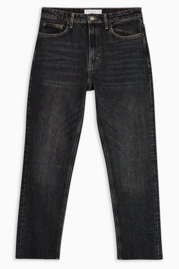 Topshop Extreme Wash Black Straight Jeans