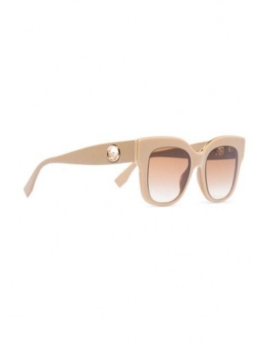 Fendi Eyewear oversize square-frame sunglasses | beige oversized sunnies | retro eyewear