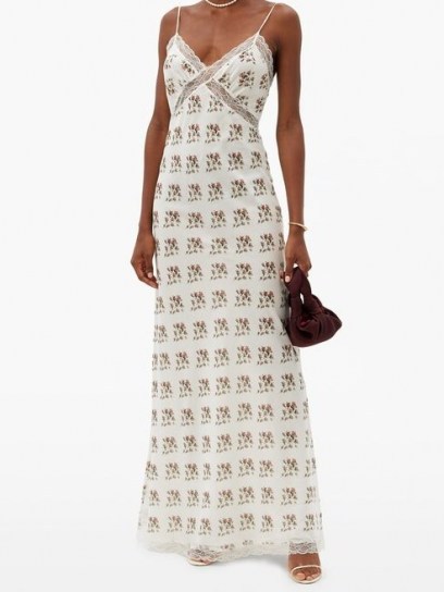BROCK COLLECTION Floral-print lace cotton-blend slip dress / maxi length cami dresses - flipped