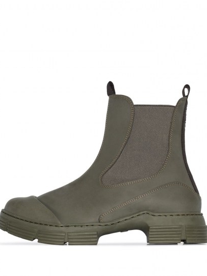 GANNI chunky sole Chelsea ankle boots / rubber pull tab boot / get ready for autumn 2020 / essential casual style footwear / practical and stylish