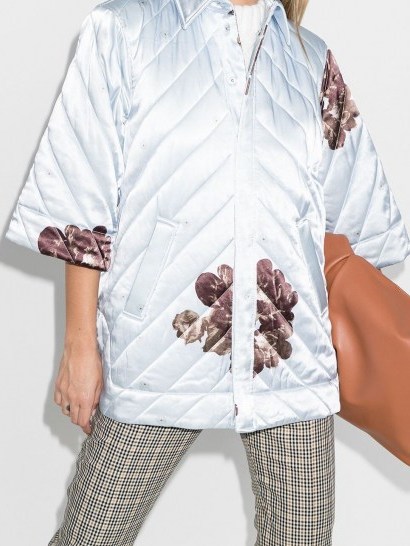 GANNI quilted print shirt jacket - flipped