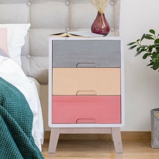 Rene 3 Drawer Bedside Table – George Oliver – Wayfair – Your home, your style