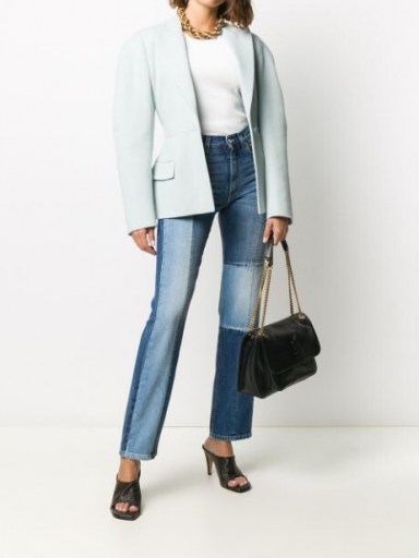 Givenchy high-rise straight-leg patchwork jeans ~ designer denim