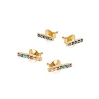 MISSOMA gold rainbow bar earring set / stud earrings / jewellery sets