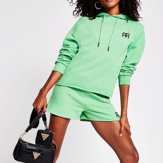 RIVER ISLAND Green long sleeve branded RR hoodie – hoodies