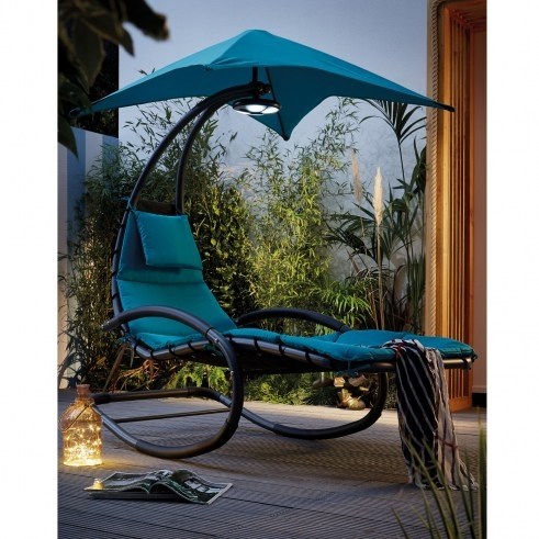 The Range – Helicopter Chair with LED Bluetooth Speaker – Blue – Built in LED Light and 3.0 Bluetooth USB port to connect your devices The ultimate outdoor experience Controllable LED brightness Comfortable, stylish and practical - flipped