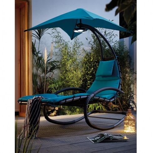 The Range – Helicopter Chair with LED Bluetooth Speaker – Blue – Built in LED Light and 3.0 Bluetooth USB port to connect your devices The ultimate outdoor experience Controllable LED brightness Comfortable, stylish and practical