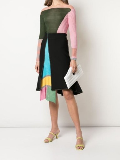 i-am-chen open front skirt ~ colourblock paneled skirts