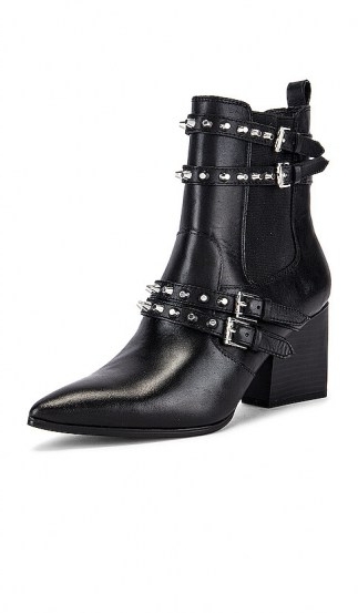 KENDALL + KYLIE Rad Bootie ~ black studded buckle boots