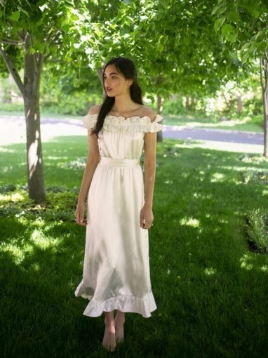 REFORMATION Limoncello Dress ~ off the shoulder summer dresses - flipped
