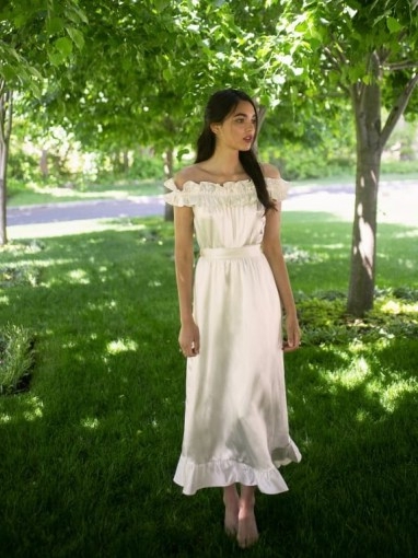 REFORMATION Limoncello Dress ~ off the shoulder summer dresses