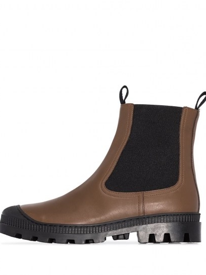 Loewe chunky leather Chelsea boots ~ ridged rubber sole ankle boot