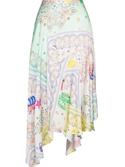 Mira Mikati asymmetric paisley-print midi skirt / uneven hemlines / asymmetrical skirts - flipped