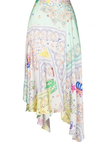 Mira Mikati asymmetric paisley-print midi skirt / uneven hemlines / asymmetrical skirts