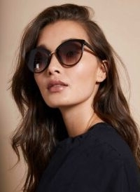Mint Velvet Mykonos Cat Eye Sunglasses | dark tortoiseshell frames