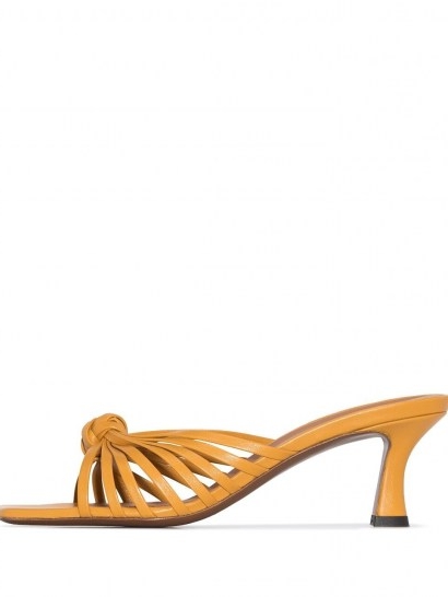 NEOUS Lottis 55mm sandals desert yellow / strappy knot detail mule