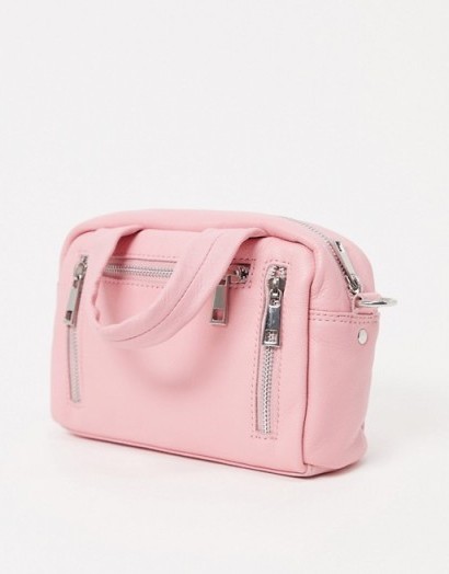 Nunoo mini Donna cross body bag in smooth pink / crossbody bags