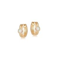 MISSOMA opalite single stone gold huggies / huggie earrings