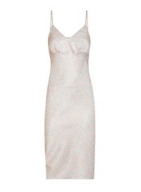 MISS SELFRIDGE Pale Pink Watercol Satin Midi Dress ~ spaghetti strap dresses