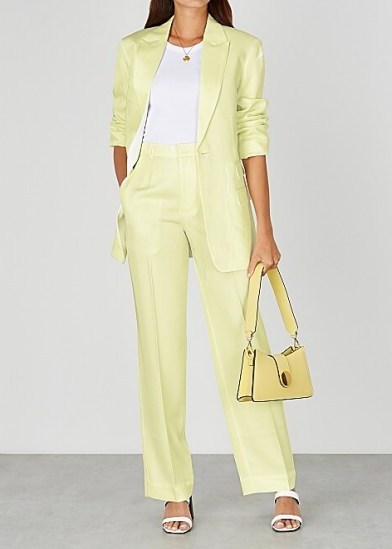 3.1 PHILLIP LIM Pale yellow straight-leg twill trousers / fresh colours - flipped