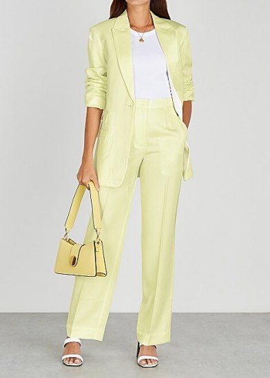 3.1 PHILLIP LIM Pale yellow straight-leg twill trousers / fresh colours