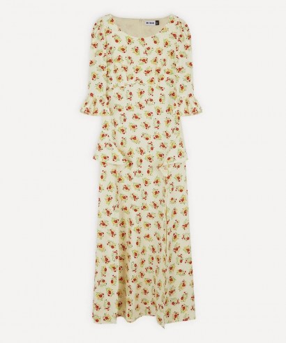 RIXO Quinn Ruffle-Detail Dress / maxi length summer dresses
