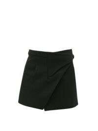 WARDROBE.NYC Release 05 merino-wool wrap mini skirt ~ black skirts