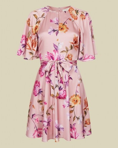 TED BAKER TONKAA Rhubarb mini tea dress ~ vintage look floral dresses