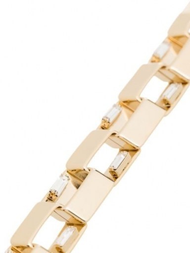 Rosantica gold-tone square-link bracelet / contemporary crystal bracelets - flipped