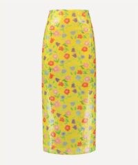 BERNADETTE Roxane Sequin Floral Skirt / vibrant sequinned skirts