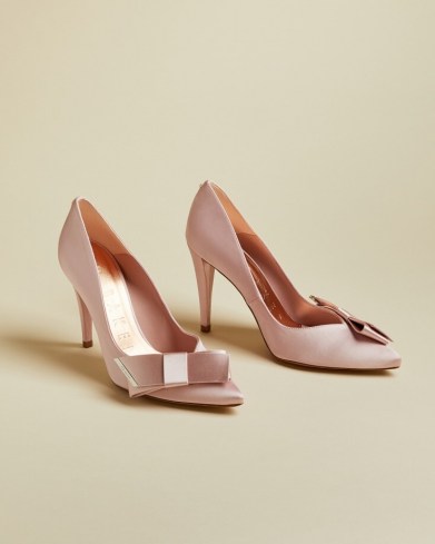 TED BAKER ZAFIA Satin bow detail court shoes ~ luxe courts