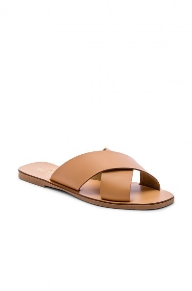 Seychelles Total Relaxation Sandal in Vacchetta ~ crossover flats - flipped