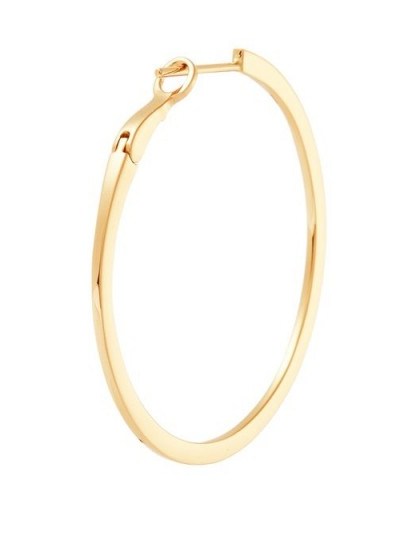 MARIA TASH Single 18kt gold hoop earring / hoops / earrings - flipped