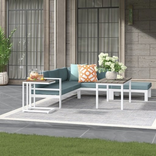 Angeles Outdoor 5 Seater Sofa Set – Sol 72 Outdoor – Wayfair – Stylish Garden - flipped