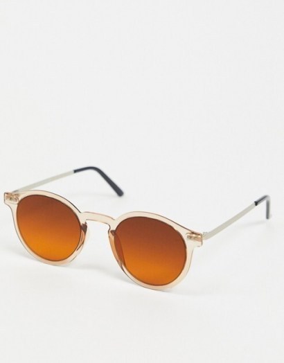Spitfire British Summer round sunglasses in orange - flipped