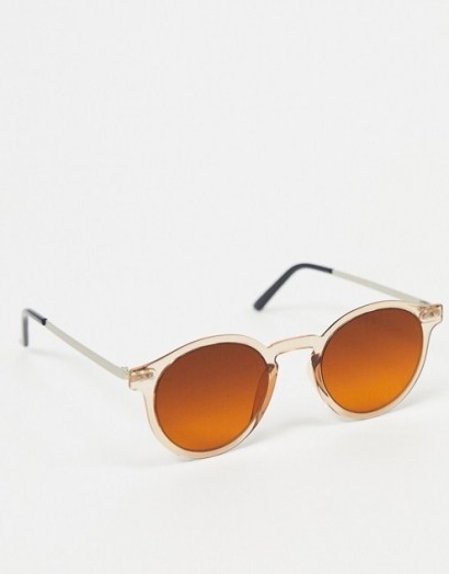 Spitfire British Summer round sunglasses in orange