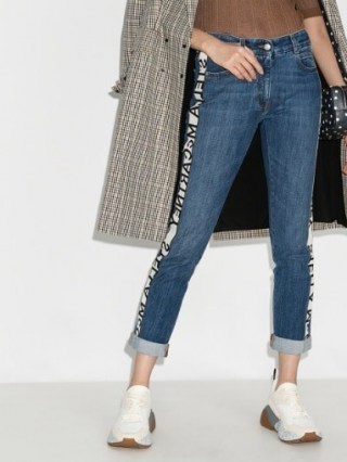 Stella McCartney Logo Sides Cropped Eco Jeans - flipped