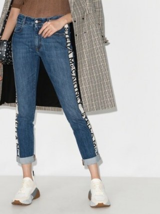 Stella McCartney Logo Sides Cropped Eco Jeans