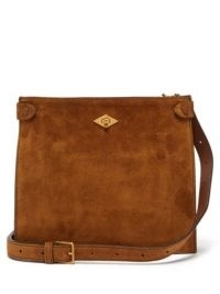 MÉTIER Stowaway suede cross-body bag ~ tan-brown crossbody bags