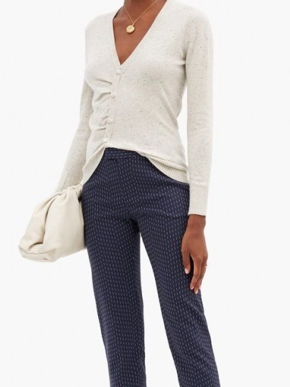 ALTUZARRA Takara speckled-cashmere cardigan ~ asymmetrical knitwear - flipped