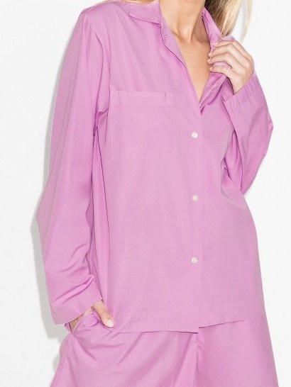 TEKLA long-sleeve organic cotton pyjama shirt - flipped