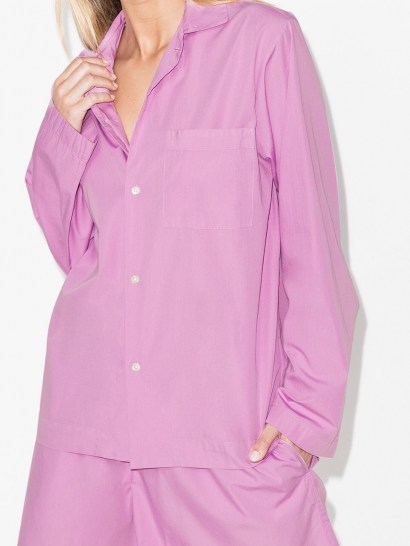 TEKLA long-sleeve organic cotton pyjama shirt