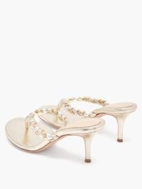 GIANVITO ROSSI Tropea 70 braided metallic-leather sandals ~ gold, silver and copper braid detail heels