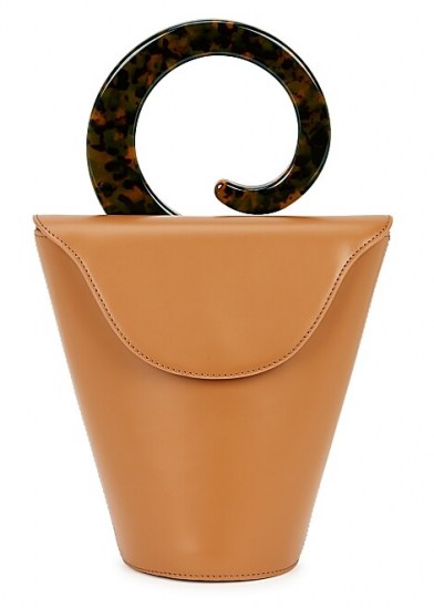 USISI Consti brown leather top handle bag | small bags